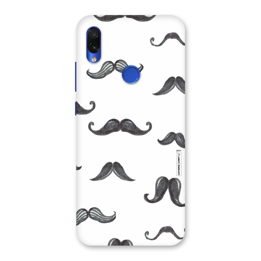 Moustache Pattern (Black) Back Case for Redmi Note 7S