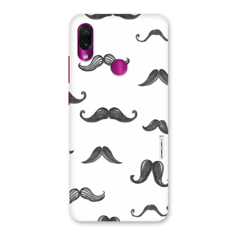 Moustache Pattern (Black) Back Case for Redmi Note 7 Pro