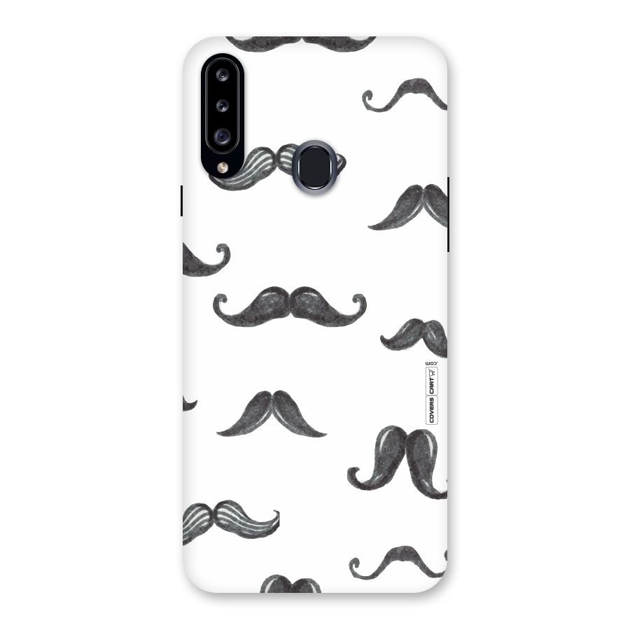 Moustache Pattern (Black) Back Case for Samsung Galaxy A20s