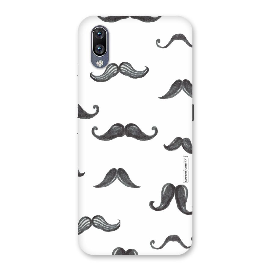 Moustache Pattern (Black) Back Case for Vivo NEX