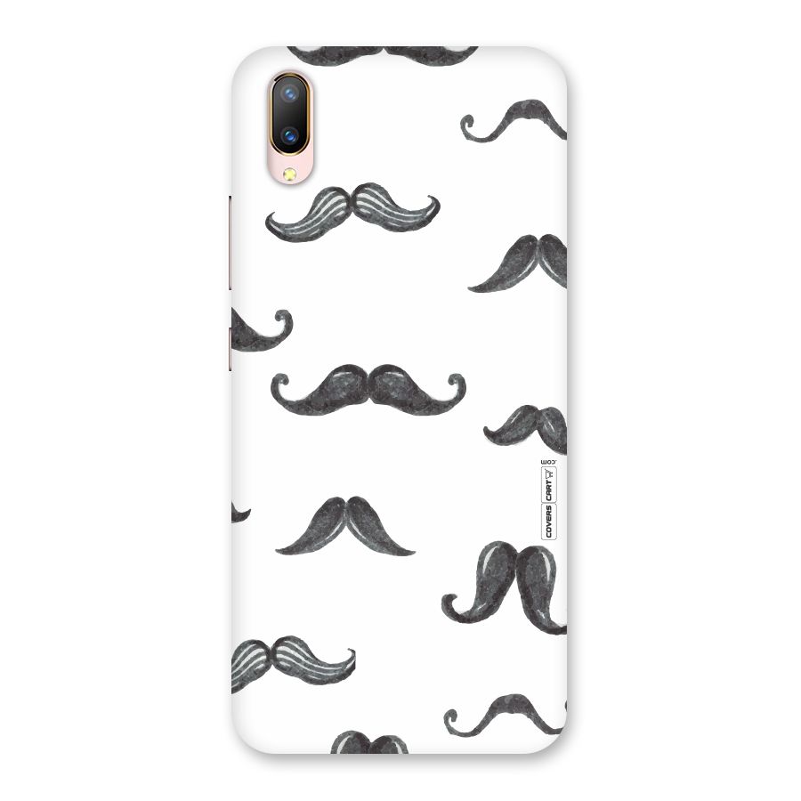 Moustache Pattern (Black) Back Case for Vivo V11 Pro