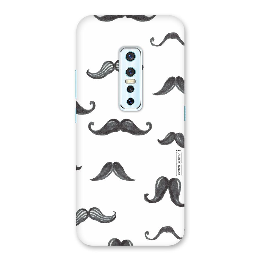 Moustache Pattern (Black) Back Case for Vivo V17 Pro