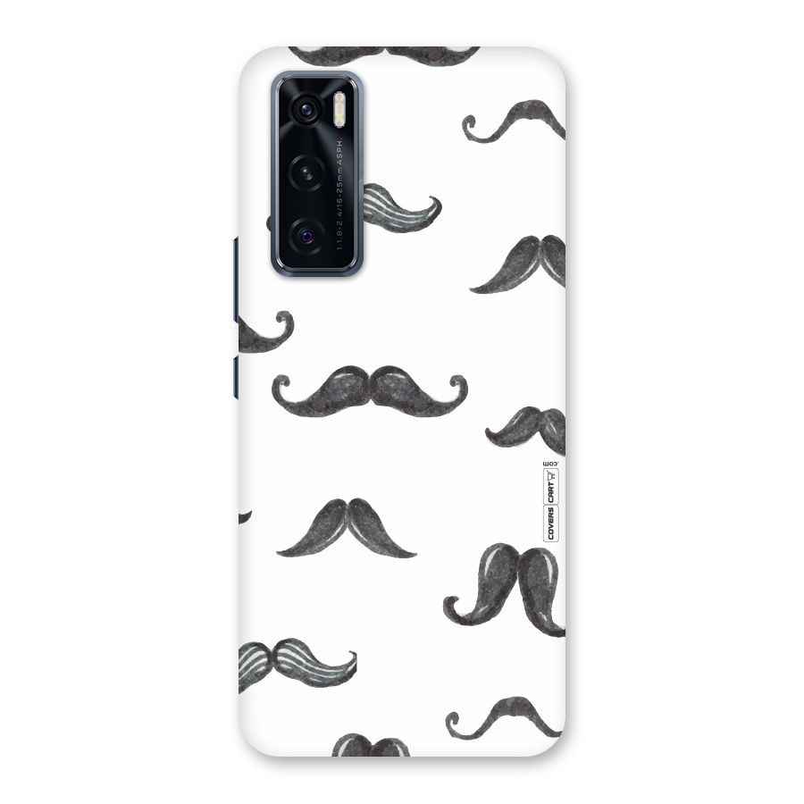 Moustache Pattern (Black) Back Case for Vivo V20 SE