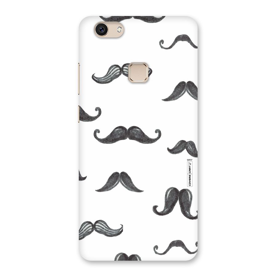 Moustache Pattern (Black) Back Case for Vivo V7