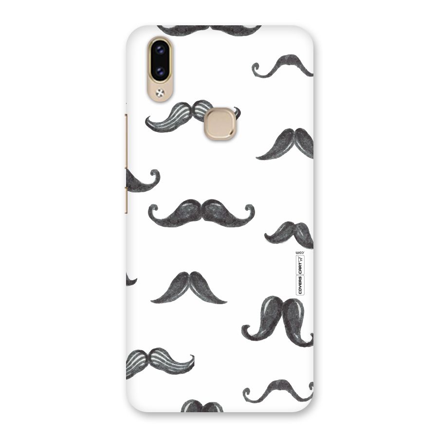 Moustache Pattern (Black) Back Case for Vivo V9 Youth