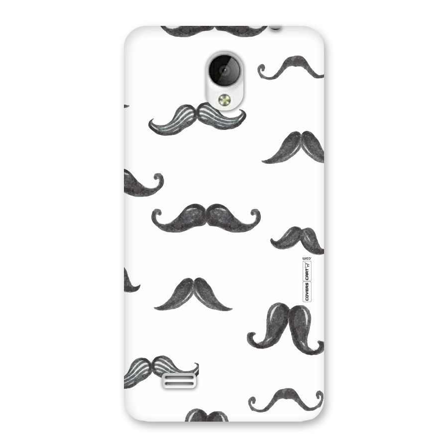 Moustache Pattern (Black) Back Case for Vivo Y21