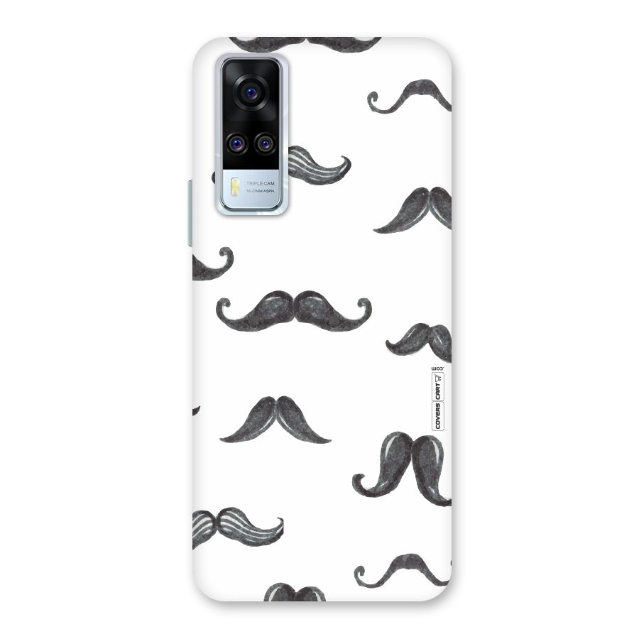 Moustache Pattern (Black) Back Case for Vivo Y31