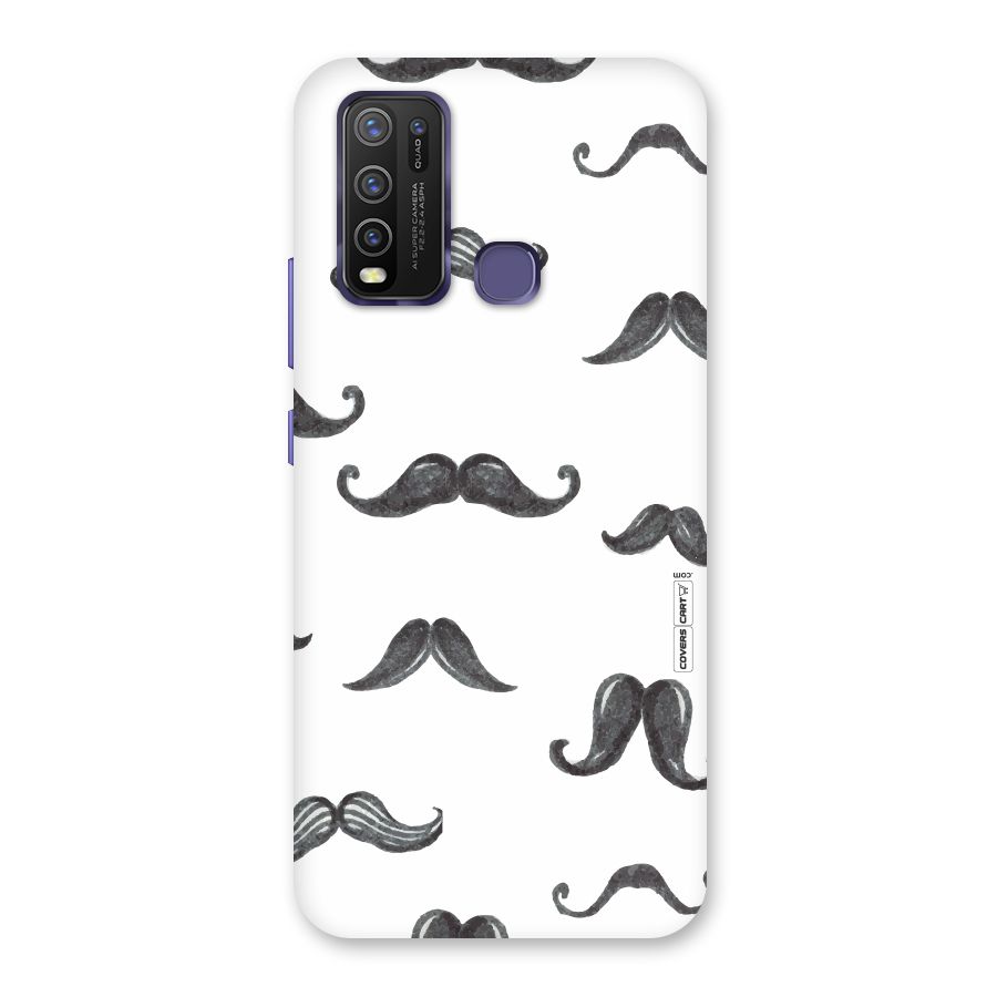 Moustache Pattern (Black) Back Case for Vivo Y50