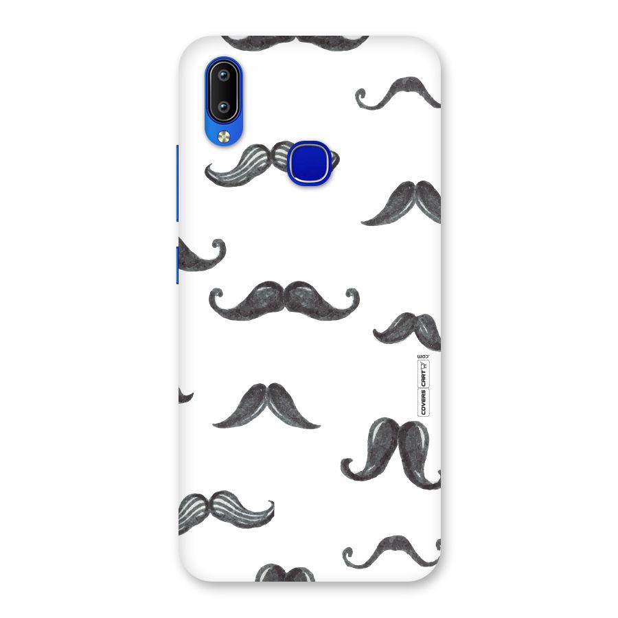 Moustache Pattern (Black) Back Case for Vivo Y91