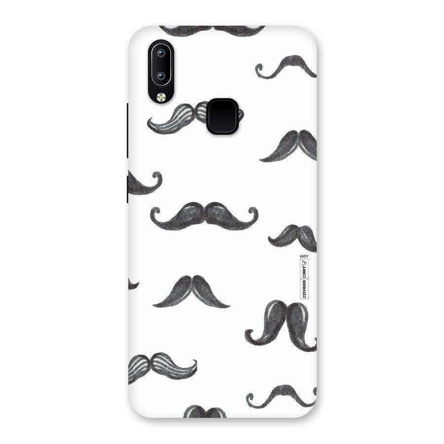 Moustache Pattern (Black) Back Case for Vivo Y93