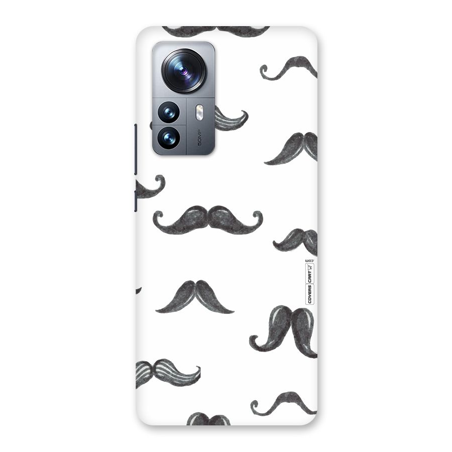 Moustache Pattern (Black) Back Case for Xiaomi 12 Pro