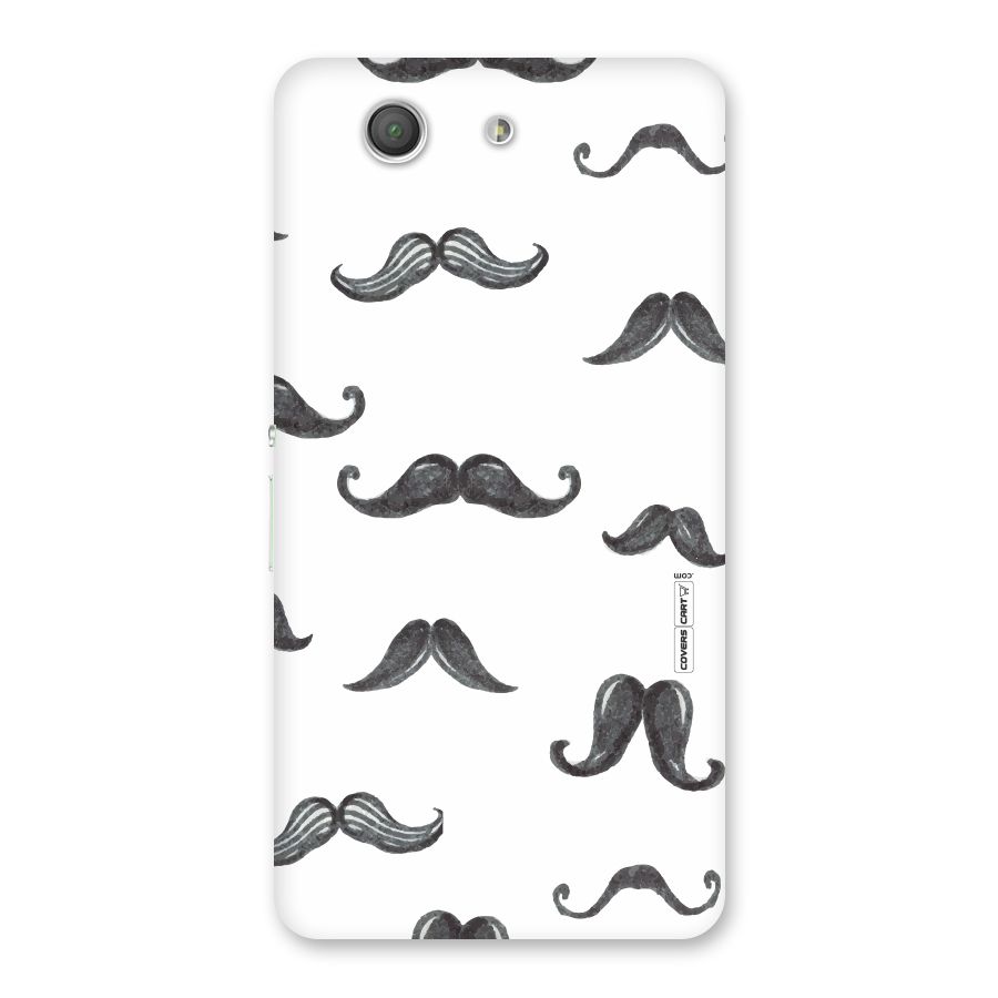 Moustache Pattern (Black) Back Case for Xperia Z3 Compact