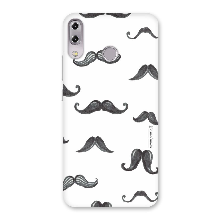 Moustache Pattern (Black) Back Case for Zenfone 5Z