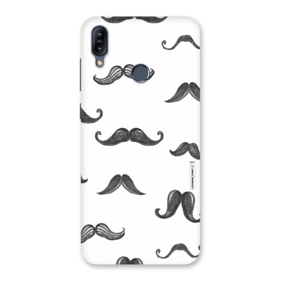 Moustache Pattern (Black) Back Case for Zenfone Max M2