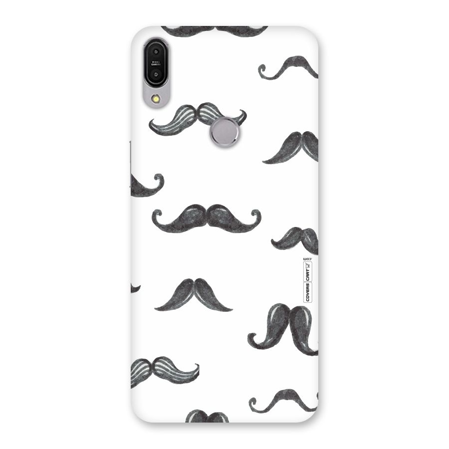 Moustache Pattern (Black) Back Case for Zenfone Max Pro M1