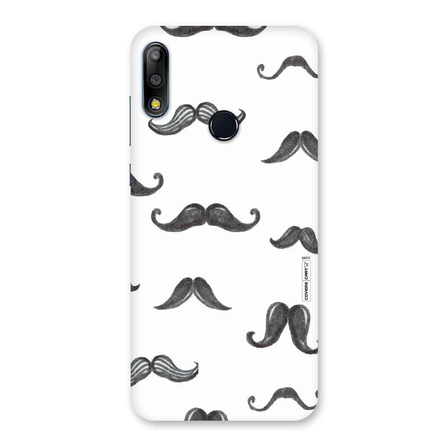 Moustache Pattern (Black) Back Case for Zenfone Max Pro M2