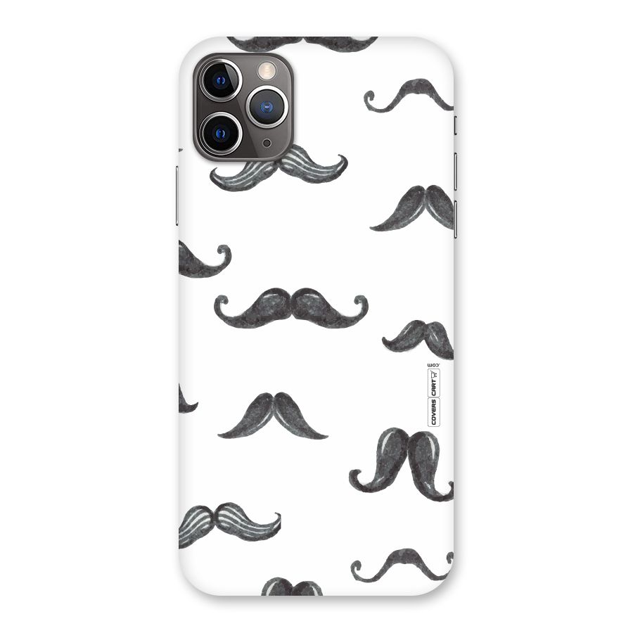 Moustache Pattern (Black) Back Case for iPhone 11 Pro Max