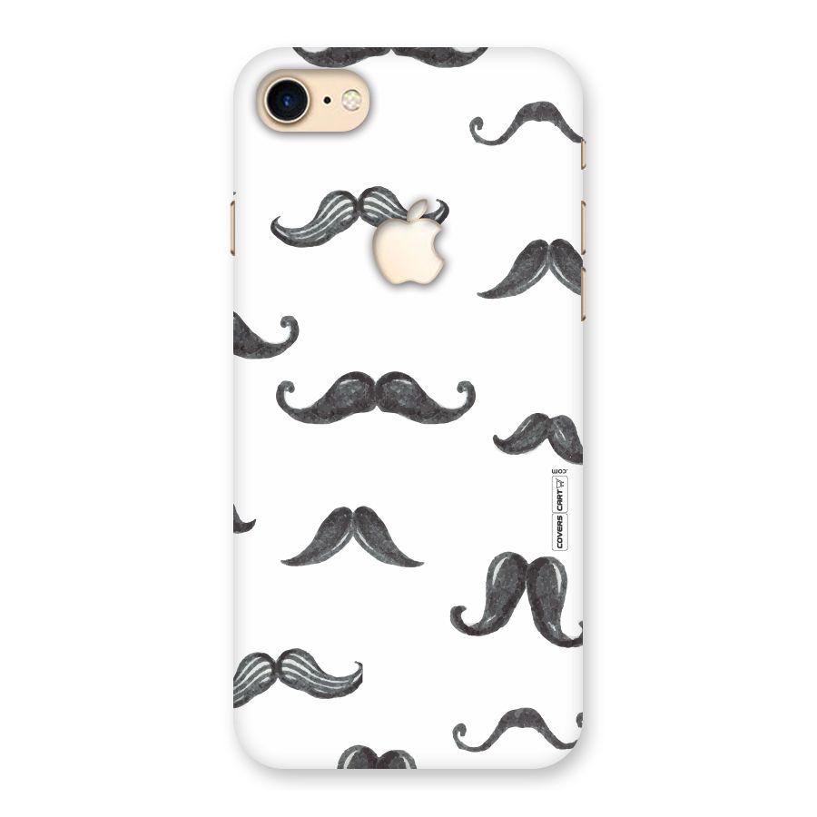Moustache Pattern (Black) Back Case for iPhone 7 Apple Cut