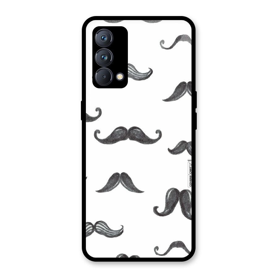Moustache Pattern (Black) Glass Back Case for Realme GT Master Edition