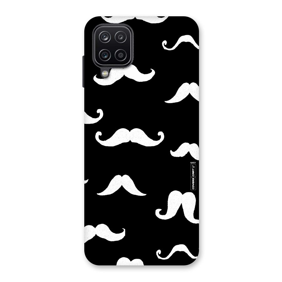 Moustache Pattern (White) Back Case for Galaxy A12