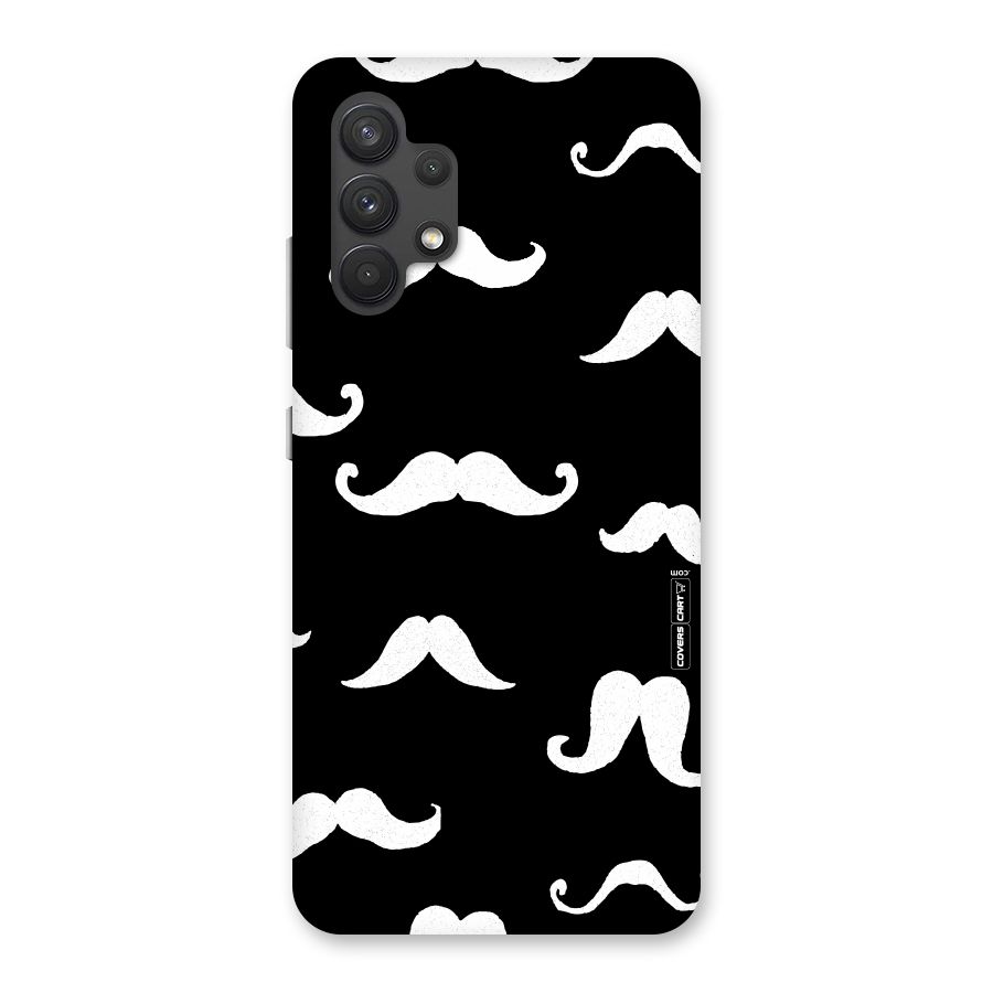 Moustache Pattern (White) Back Case for Galaxy A32