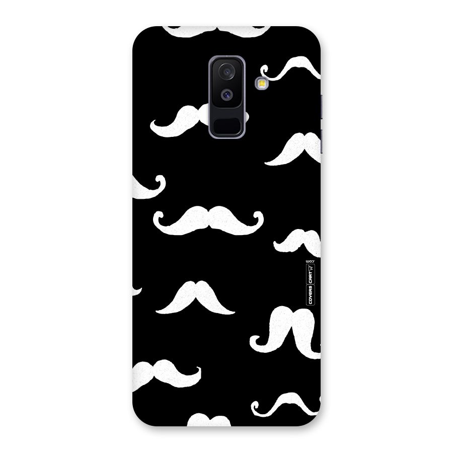 Moustache Pattern (White) Back Case for Galaxy A6 Plus