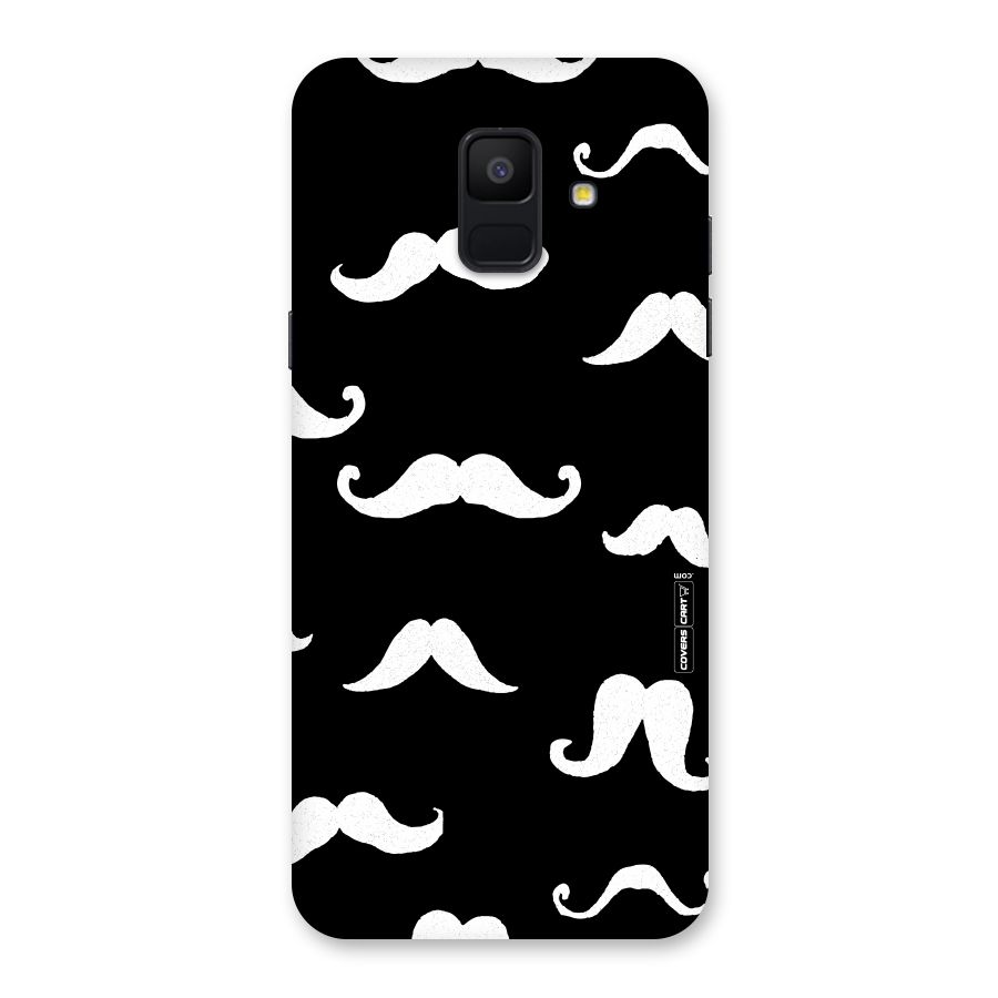 Moustache Pattern (White) Back Case for Galaxy A6 (2018)