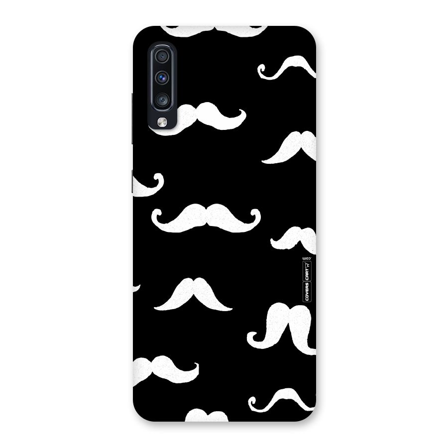 Moustache Pattern (White) Back Case for Galaxy A70