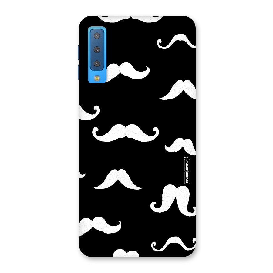 Moustache Pattern (White) Back Case for Galaxy A7 (2018)