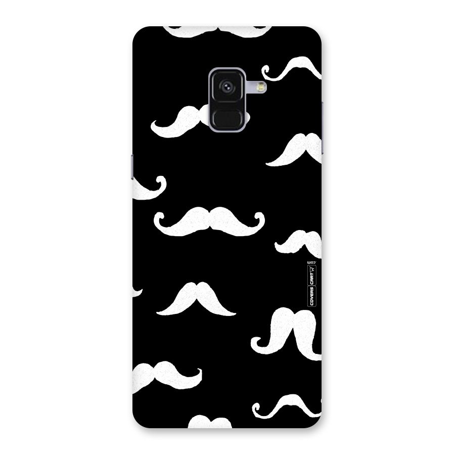 Moustache Pattern (White) Back Case for Galaxy A8 Plus