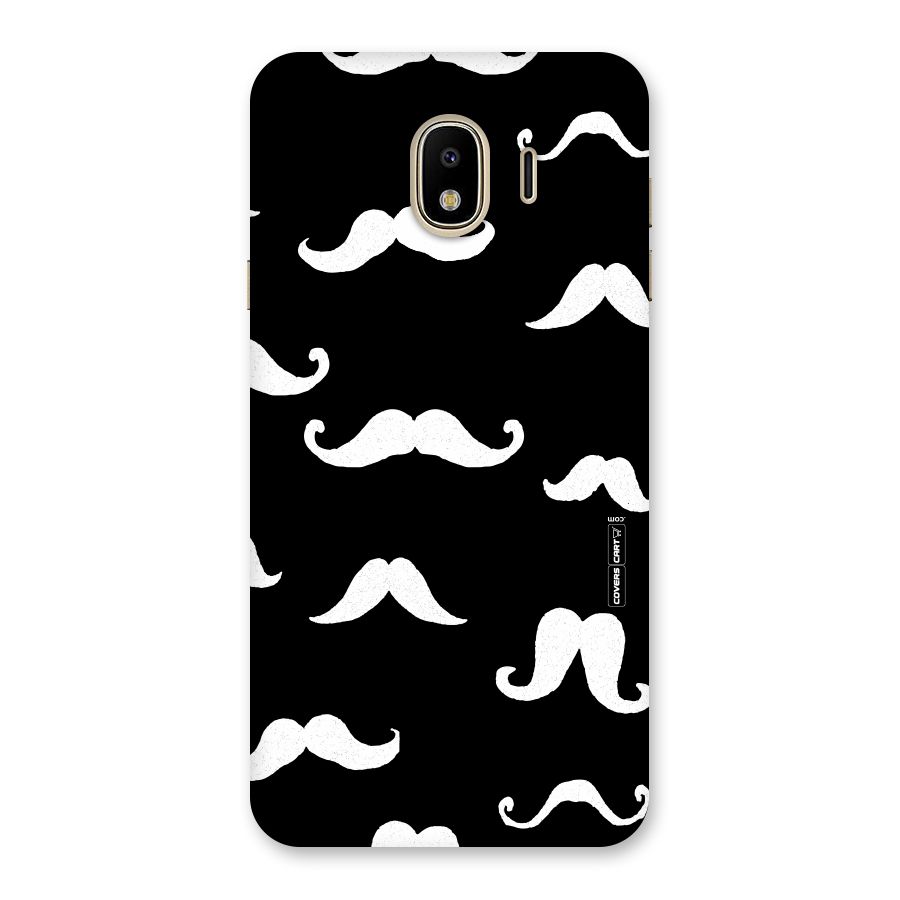 Moustache Pattern (White) Back Case for Galaxy J4
