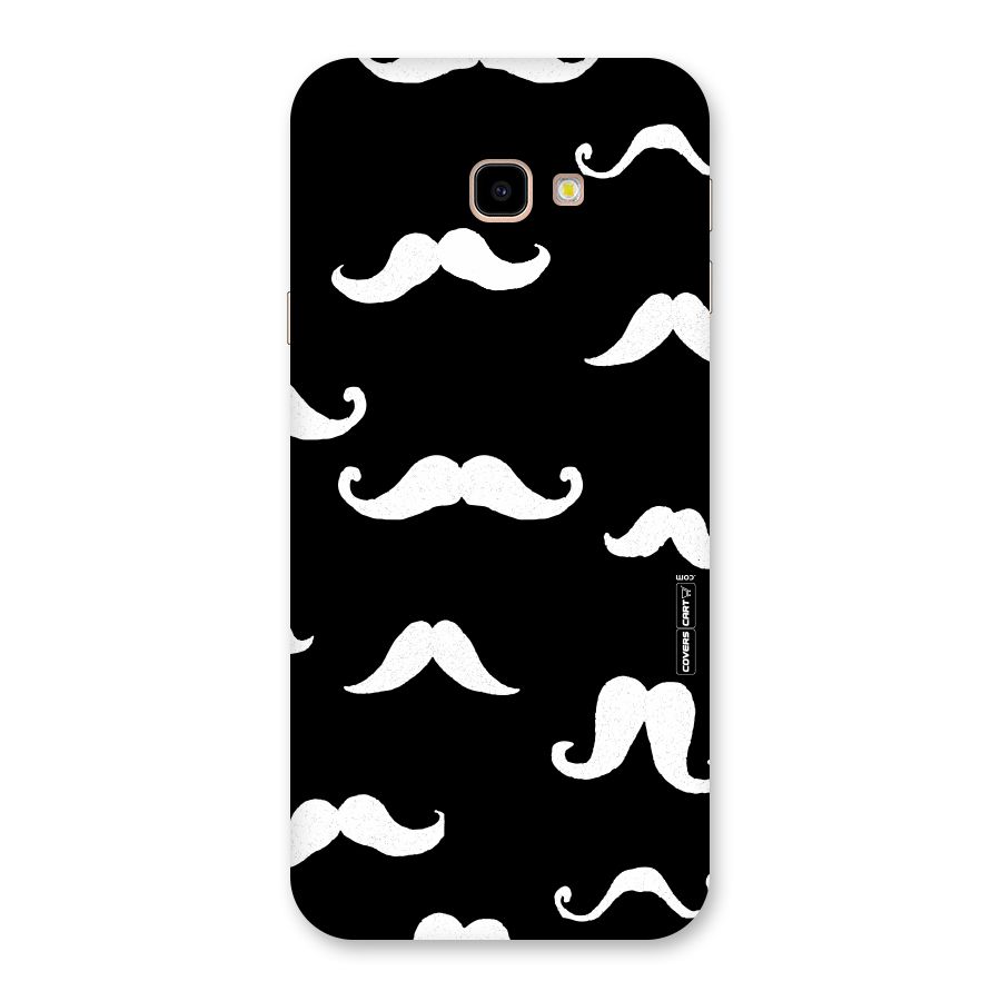 Moustache Pattern (White) Back Case for Galaxy J4 Plus