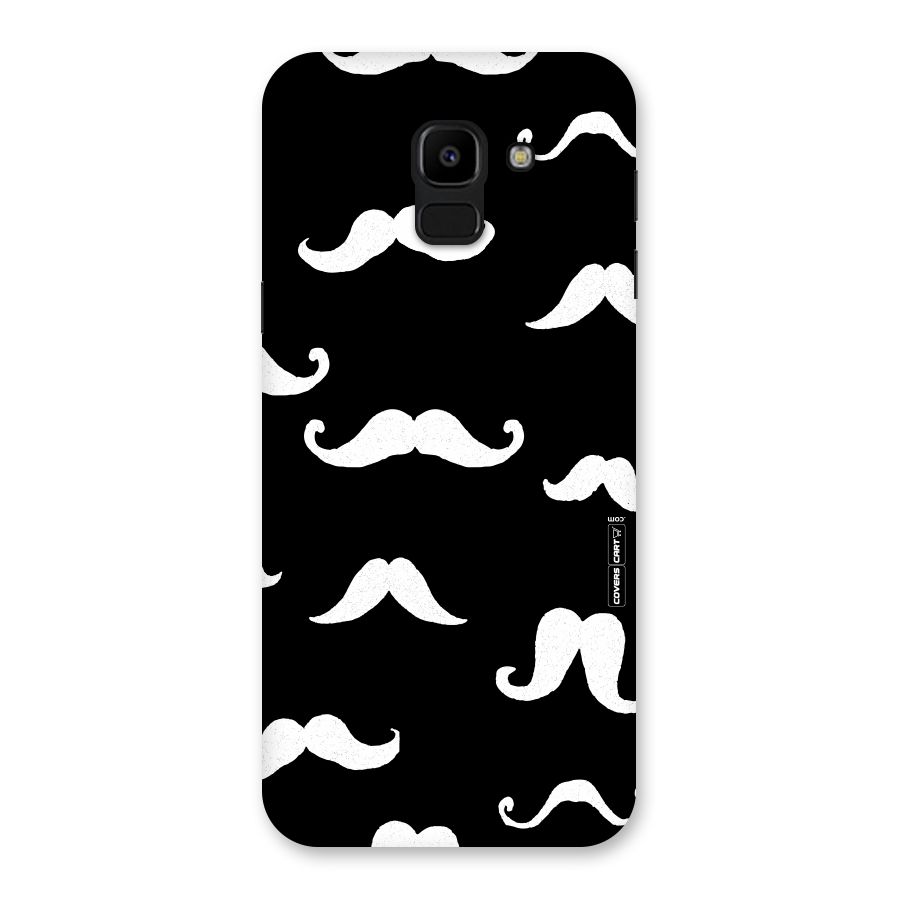 Moustache Pattern (White) Back Case for Galaxy J6
