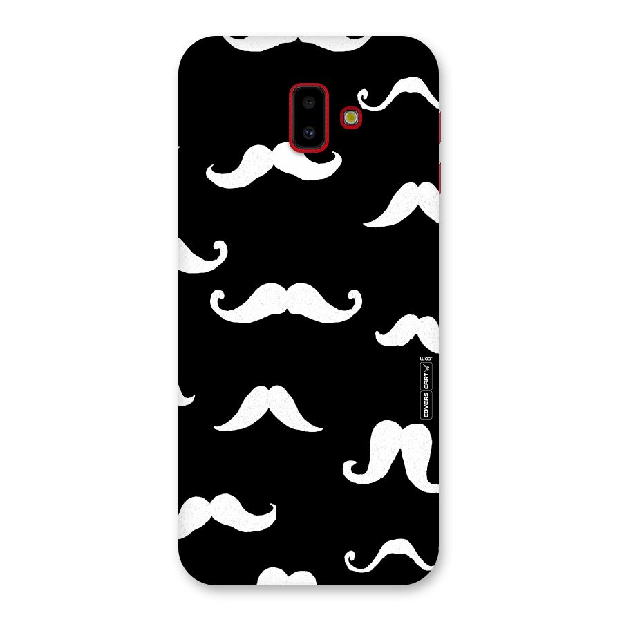 Moustache Pattern (White) Back Case for Galaxy J6 Plus