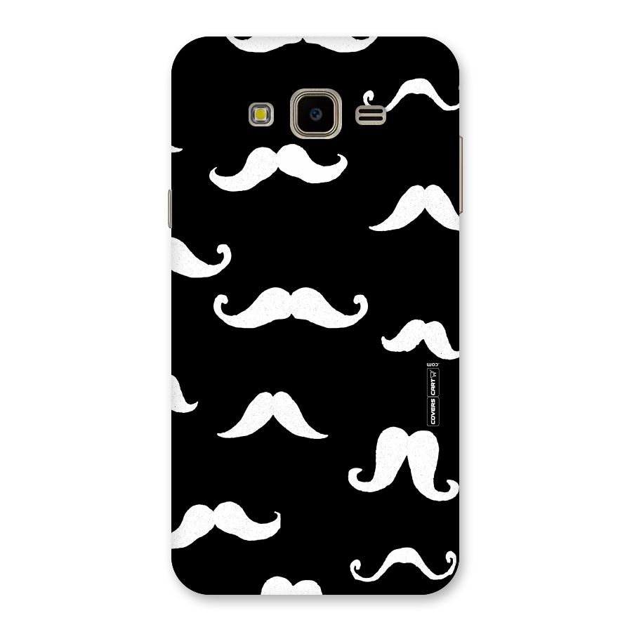 Moustache Pattern (White) Back Case for Galaxy J7 Nxt