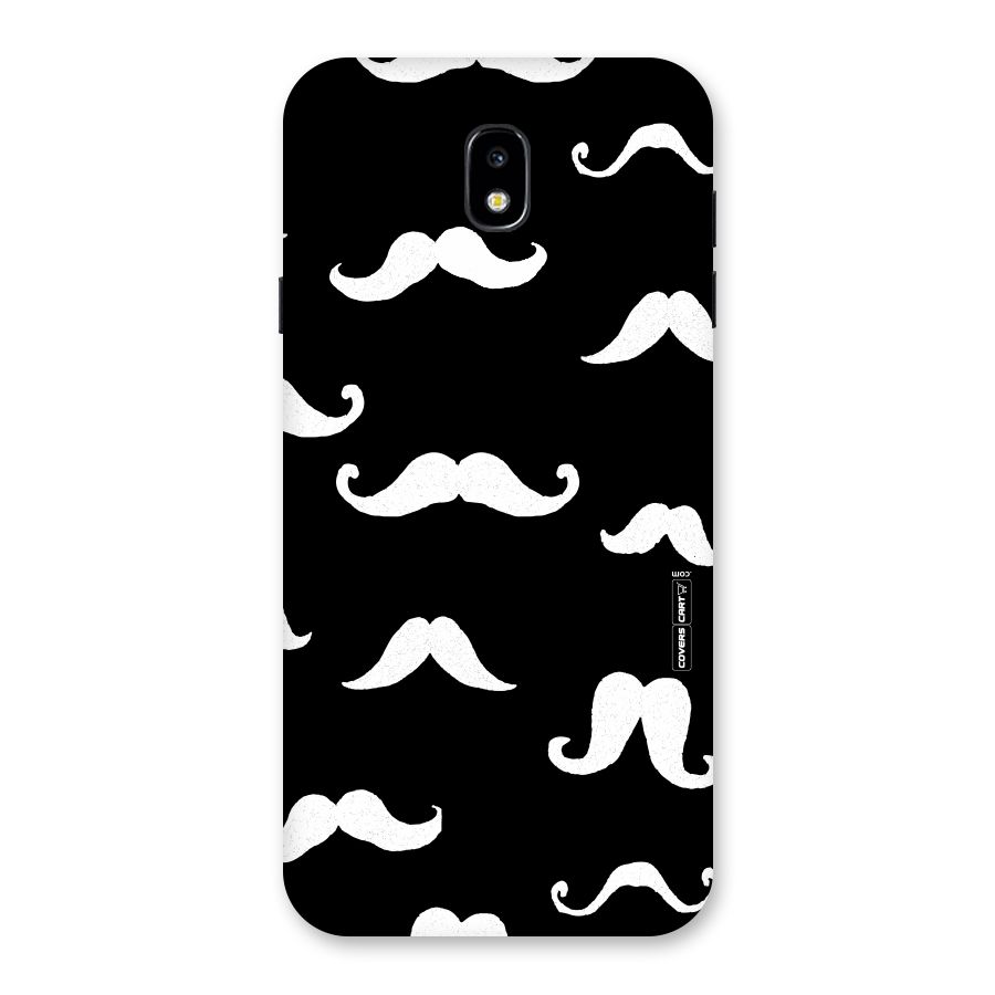 Moustache Pattern (White) Back Case for Galaxy J7 Pro