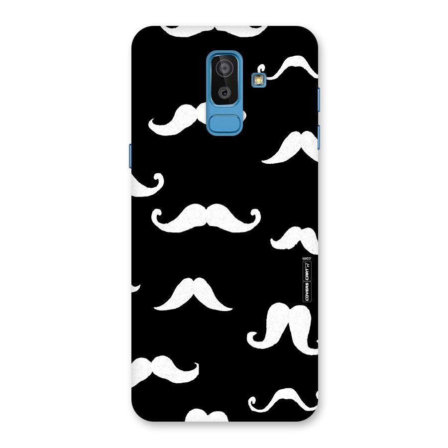 Moustache Pattern (White) Back Case for Galaxy J8