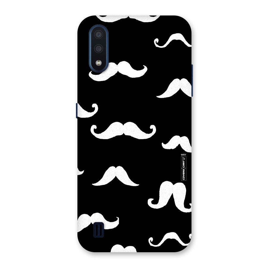 Moustache Pattern (White) Back Case for Galaxy M01