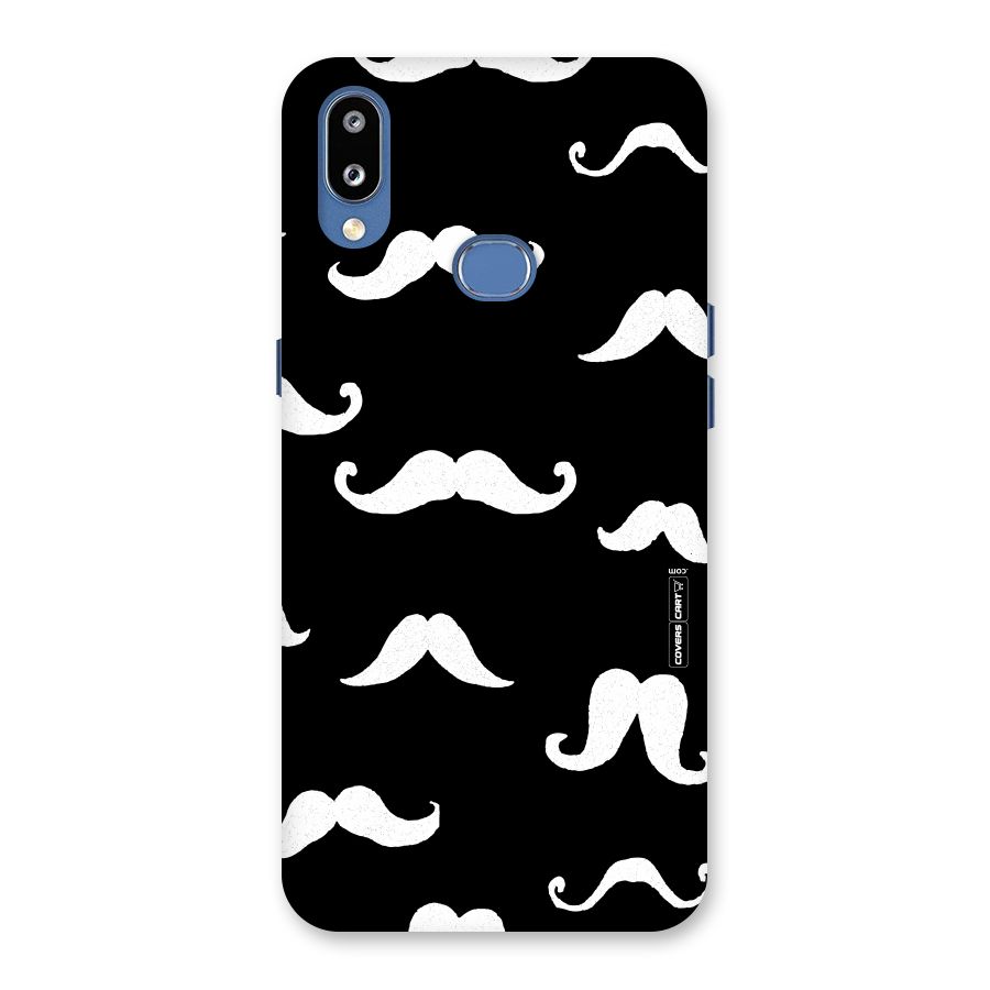 Moustache Pattern (White) Back Case for Galaxy M01s