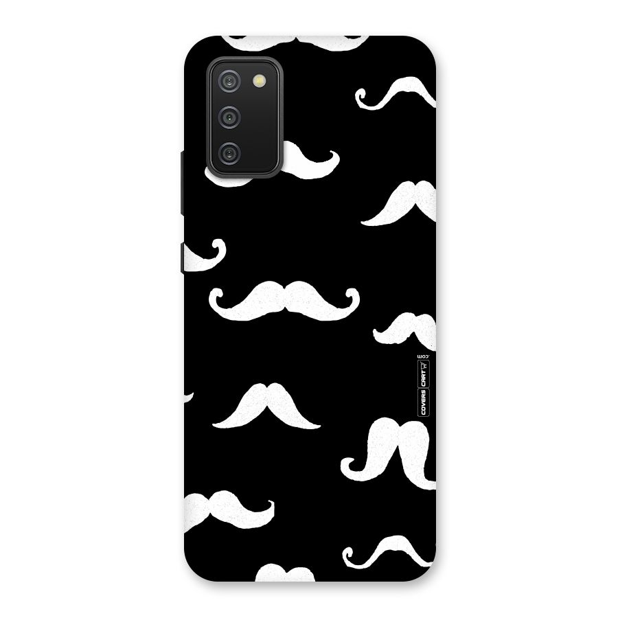 Moustache Pattern (White) Back Case for Galaxy M02s