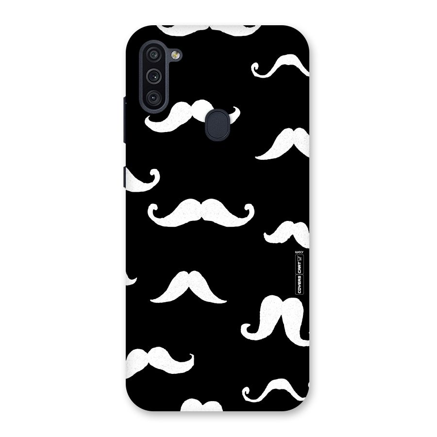 Moustache Pattern (White) Back Case for Galaxy M11