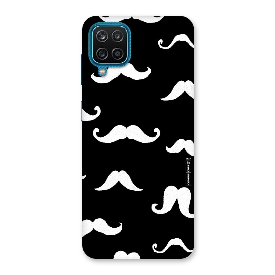 Moustache Pattern (White) Back Case for Galaxy M12