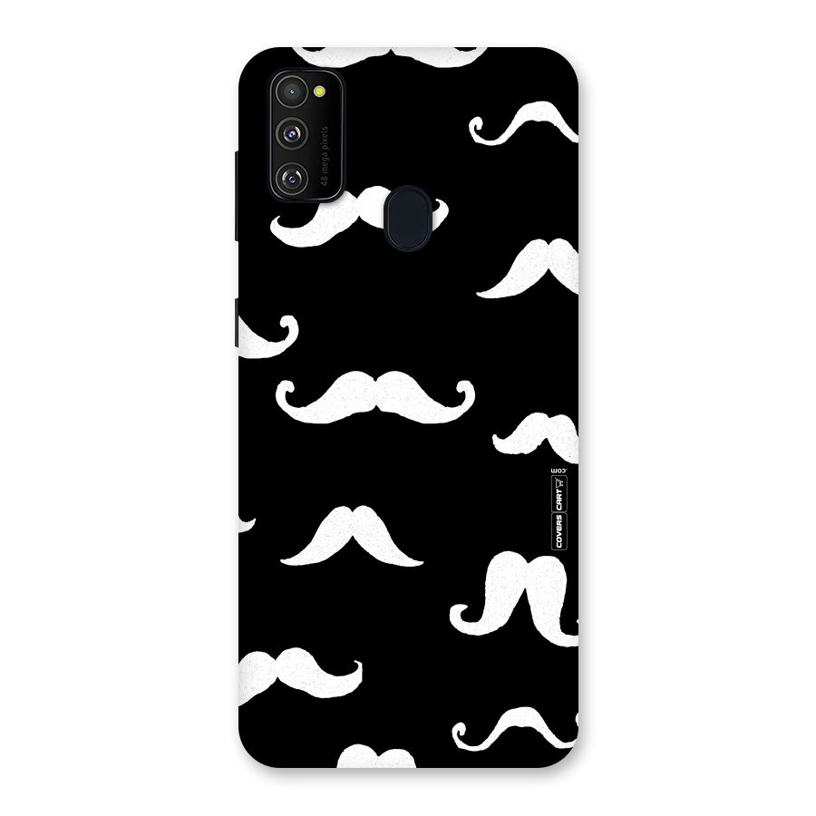 Moustache Pattern (White) Back Case for Galaxy M30s