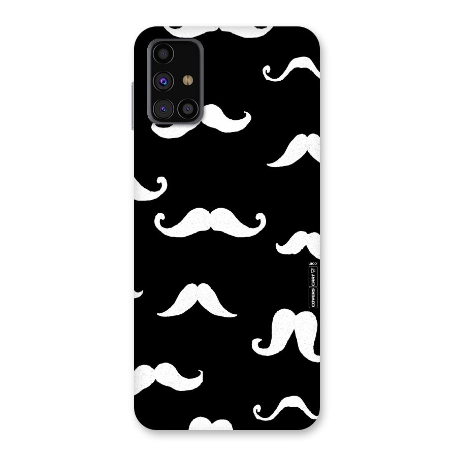 Moustache Pattern (White) Back Case for Galaxy M31s