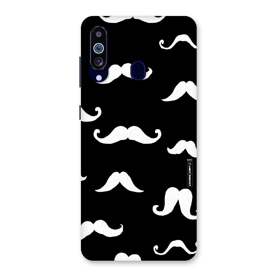 Moustache Pattern (White) Back Case for Galaxy M40
