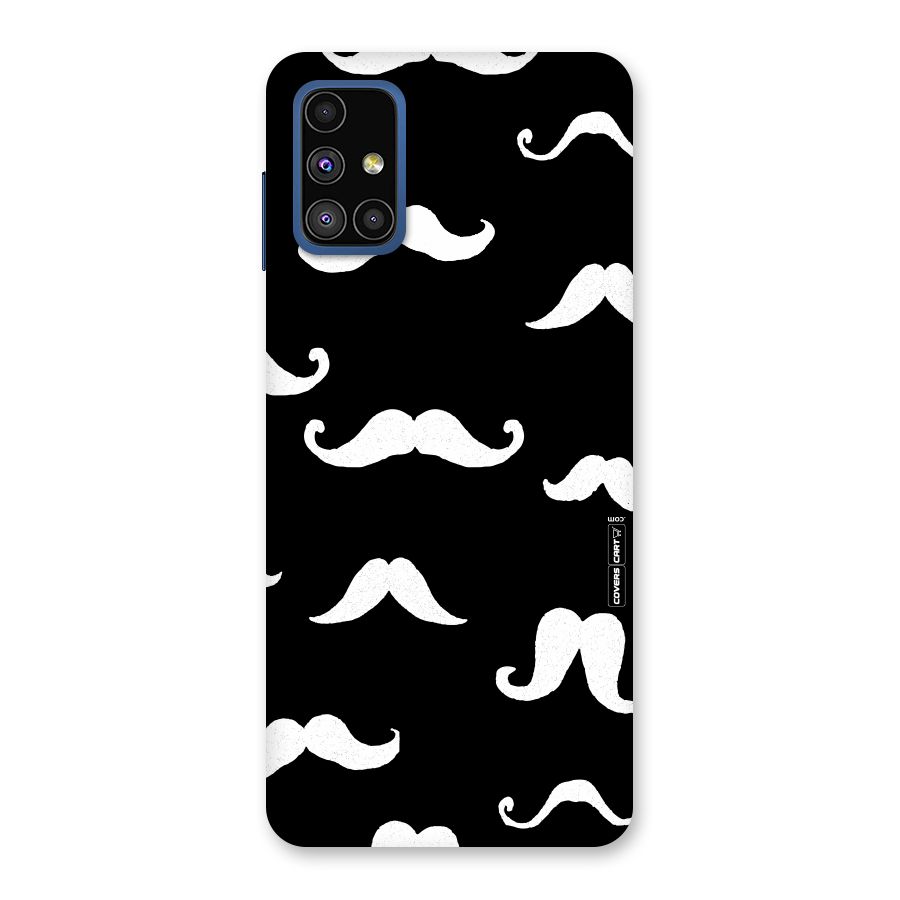 Moustache Pattern (White) Back Case for Galaxy M51