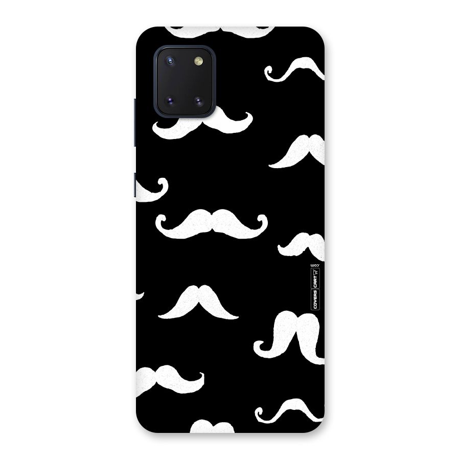 Moustache Pattern (White) Back Case for Galaxy Note 10 Lite