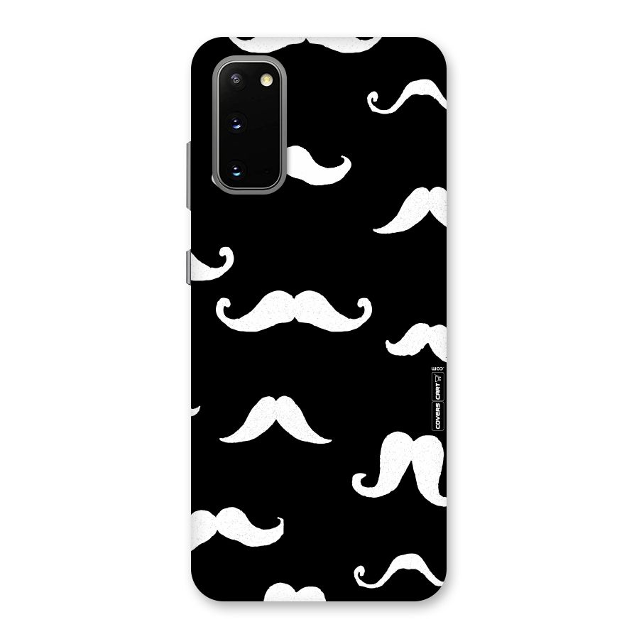 Moustache Pattern (White) Back Case for Galaxy S20