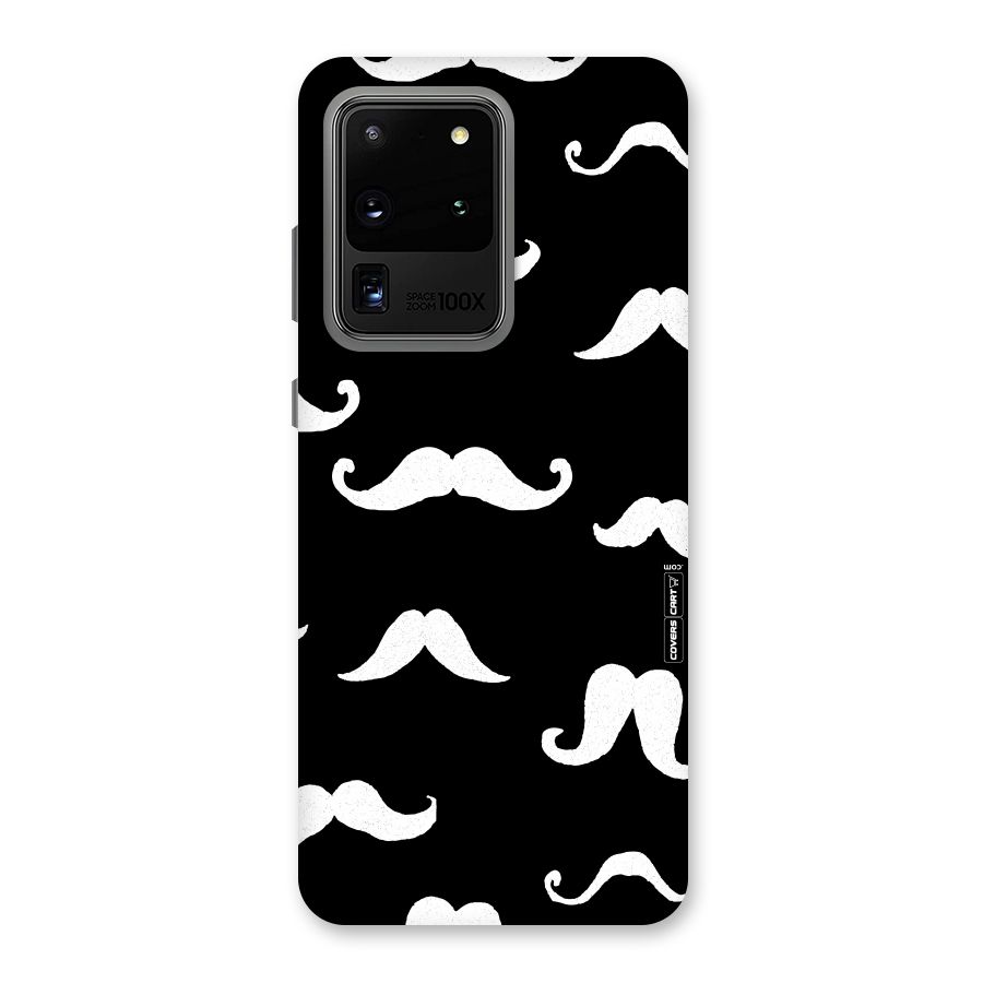 Moustache Pattern (White) Back Case for Galaxy S20 Ultra