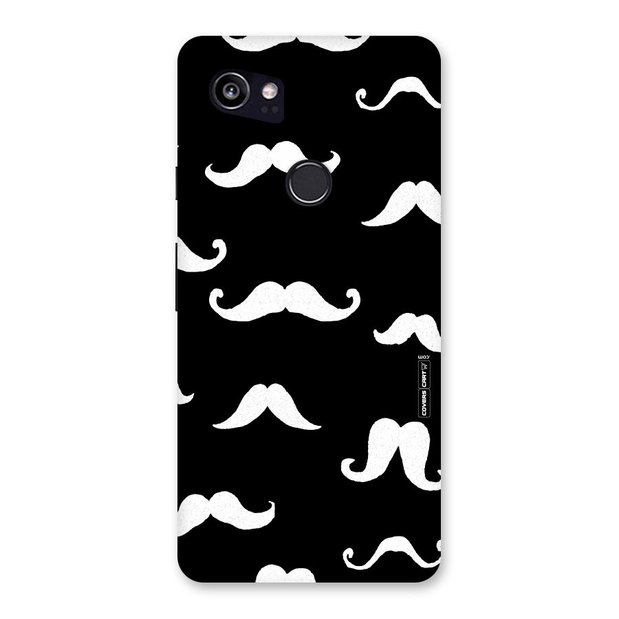 Moustache Pattern (White) Back Case for Google Pixel 2 XL